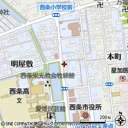 愛媛県西条市明屋敷180-1周辺の地図