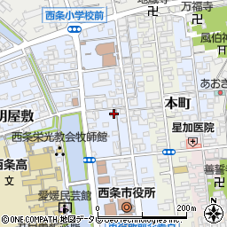 愛媛県西条市明屋敷188周辺の地図