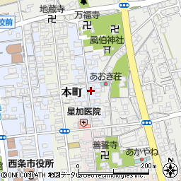 愛媛県西条市明屋敷14周辺の地図