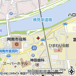 徳島県阿南市富岡町（佃町）周辺の地図