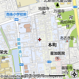 愛媛県西条市明屋敷79周辺の地図