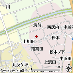 徳島県阿南市七見町筑前周辺の地図