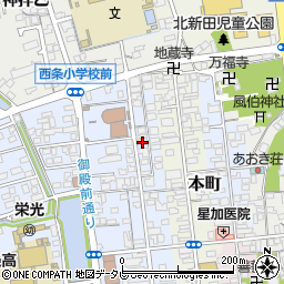 愛媛県西条市明屋敷121周辺の地図
