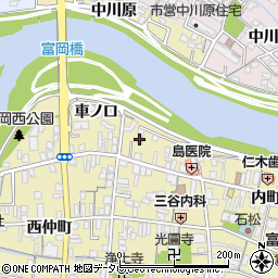 徳島新聞　富岡専売所周辺の地図