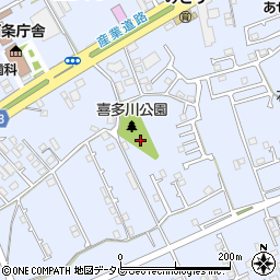 喜多川公園周辺の地図