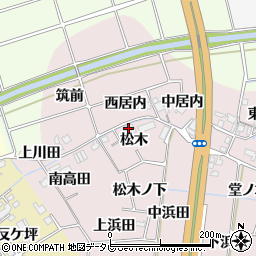 徳島県阿南市七見町松木周辺の地図