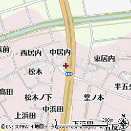 徳島県阿南市七見町中居内周辺の地図