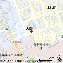 徳島県阿南市豊益町古開周辺の地図
