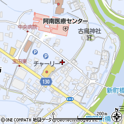 徳島県阿南市宝田町川原周辺の地図