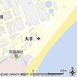 徳島県阿南市豊益町大手周辺の地図