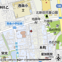 愛媛県西条市明屋敷96周辺の地図