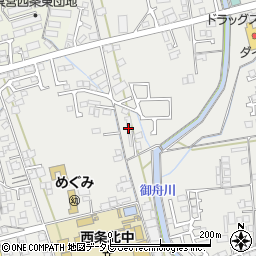 愛媛県西条市朔日市664周辺の地図