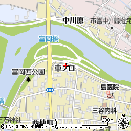 徳島県阿南市富岡町（車ノ口）周辺の地図
