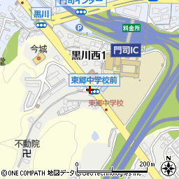 東郷中学校前周辺の地図