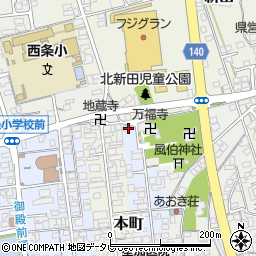 愛媛県西条市明屋敷28周辺の地図