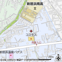 愛媛県新居浜市篠場町周辺の地図