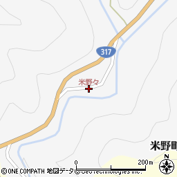 米野々周辺の地図