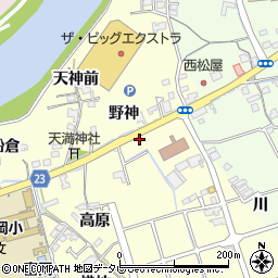 徳島県阿南市領家町野神周辺の地図