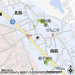 徳島県阿南市福村町南筋181周辺の地図