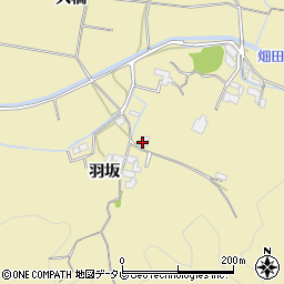 徳島県阿南市下大野町（羽坂）周辺の地図