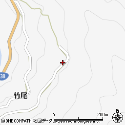 徳島県美馬市木屋平竹尾周辺の地図