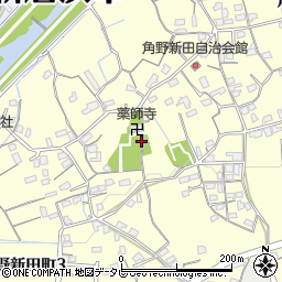 愛媛県新居浜市角野新田町周辺の地図