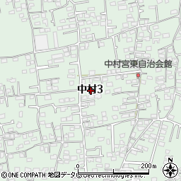 愛媛県新居浜市中村周辺の地図