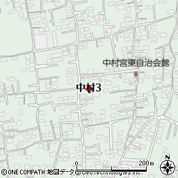 愛媛県新居浜市中村周辺の地図