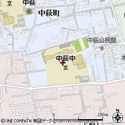 愛媛県新居浜市中萩町13周辺の地図