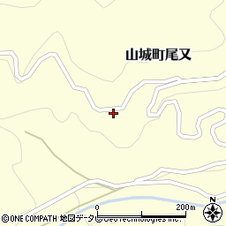 徳島県三好市山城町尾又450周辺の地図