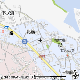 徳島県阿南市福村町北筋周辺の地図