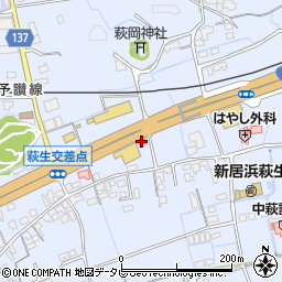 新居浜萩生郵便局周辺の地図