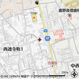 西連寺自治会館周辺の地図