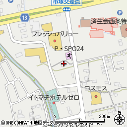 愛媛県西条市朔日市313周辺の地図