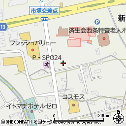 愛媛県西条市朔日市306周辺の地図