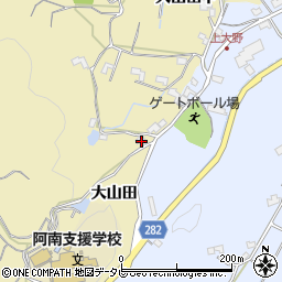 徳島県阿南市上大野町大山田102周辺の地図