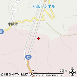小阪トンネル周辺の地図