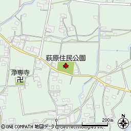 萩原住民公園周辺の地図