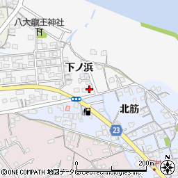 徳島県阿南市向原町（下ノ浜）周辺の地図
