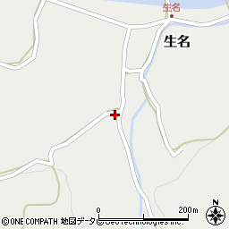 徳島県勝浦郡勝浦町生名中道周辺の地図