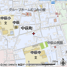 愛媛県新居浜市中萩町周辺の地図