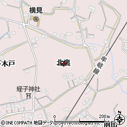 徳島県阿南市横見町北裏周辺の地図