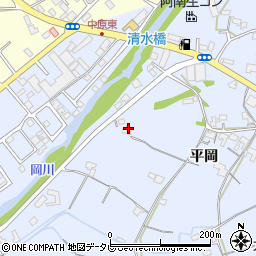 徳島県阿南市宝田町平岡周辺の地図