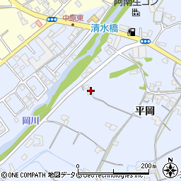徳島県阿南市宝田町（平岡）周辺の地図