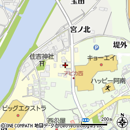 徳島県阿南市領家町天神原周辺の地図
