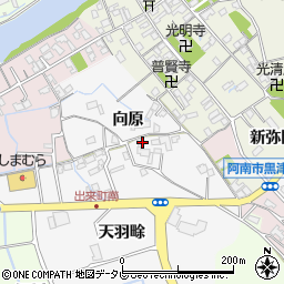 徳島県阿南市向原町向原周辺の地図
