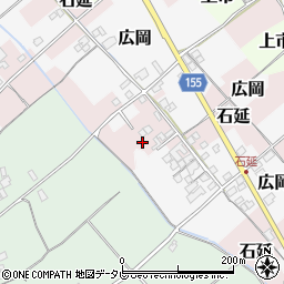 愛媛県西条市石延周辺の地図