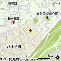 山口県宇部市八王子町1周辺の地図