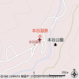 本谷温泉周辺の地図