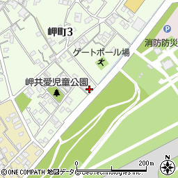 ニコニコレンタカー　山口宇部空港前店周辺の地図